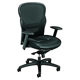 HON Basyx HVL701.SB11 SofThread Leather Seat, Black