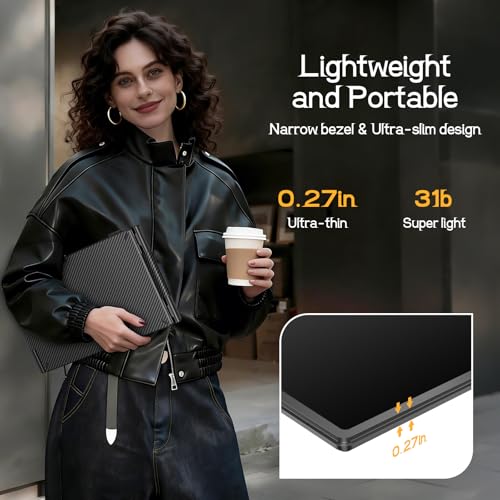 Image of Laptop Screen Extender, 14'' FHD 1080P Ultra-Slim Triple Portable Monitor for Laptops, Two Cable USB-C Travel Monitor Extender Plug & Play for 13 inch-17 inch Laptop, Compatible with Wins /Mac /Android /Chrome