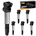 QYL Pack of 6Pcs Ignition Coils Replacement for BMW 120I 320I 325CI 325XI 325I 330I 330XI 530I 545I 550I 645CI 745I 745LI X5 Z4 760LI M3 Z3#B322 C1404 UF522 UF44 UF515