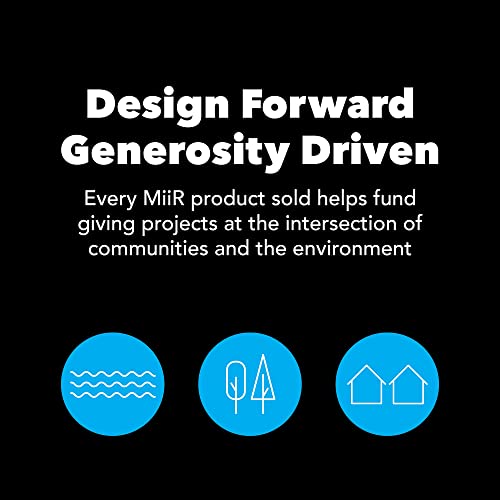 MiiR, Wide Mouth Water Bottle, Vacuum Insulated, Leak-Proof, Stainless Steel Construction, Black, 16 Ounce