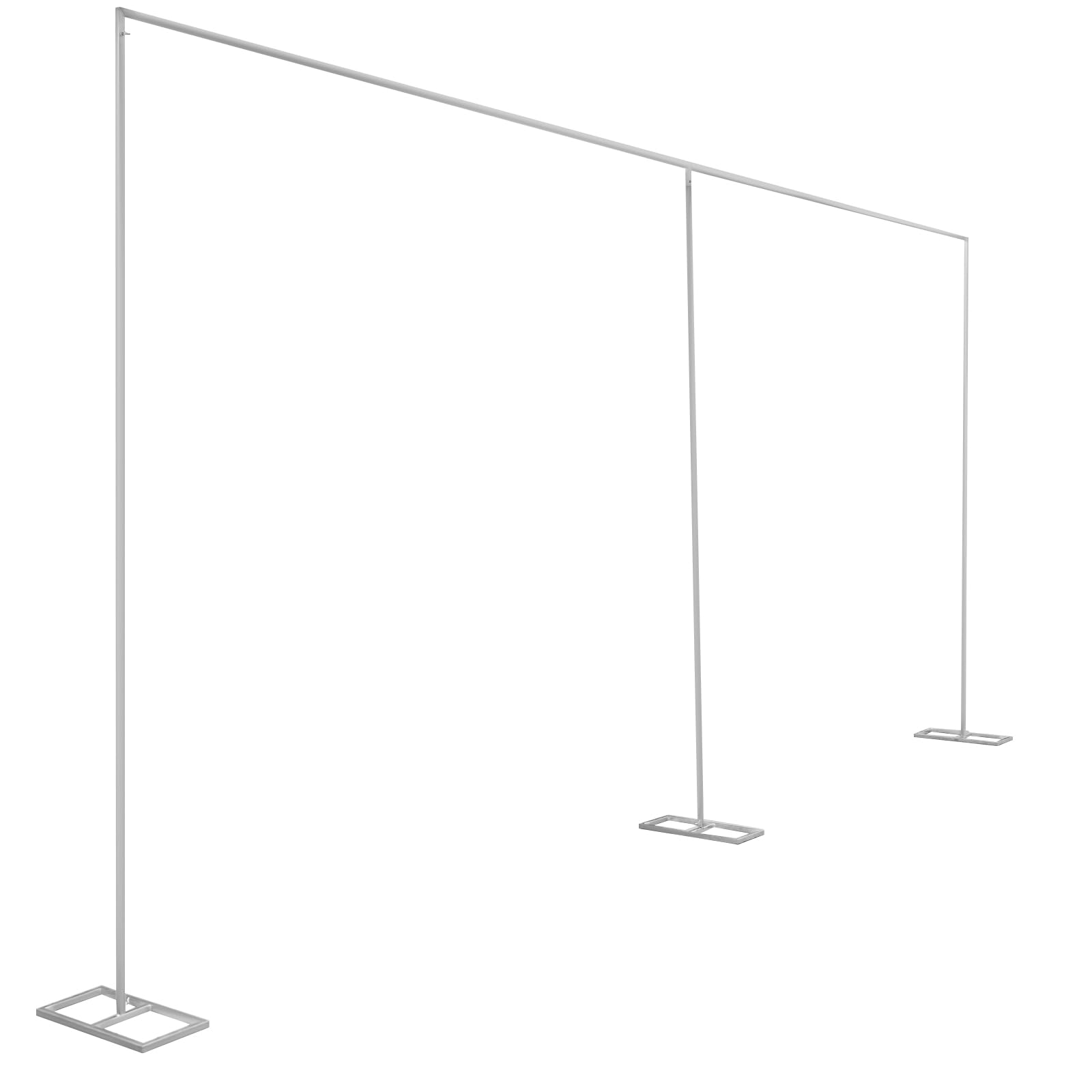 Arche de mariage 3 x 6 m - Support de fond en acier inoxydable - Grand système de fond rétractable avec socle stable pour studio photo, mariage, décoration d'anniversaire