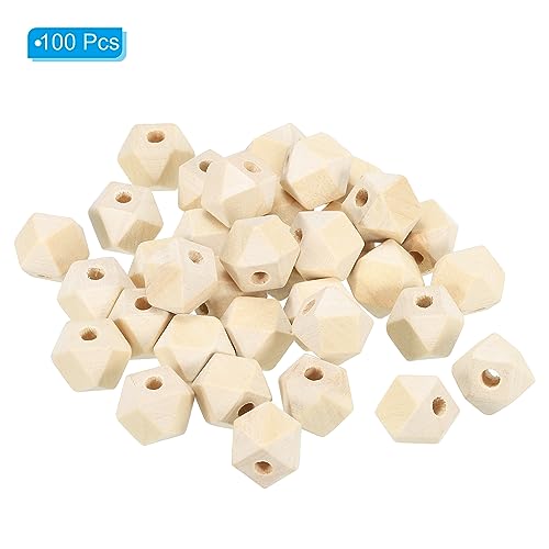 PATIKIL 12mm Natural Wood Beads - Image 3