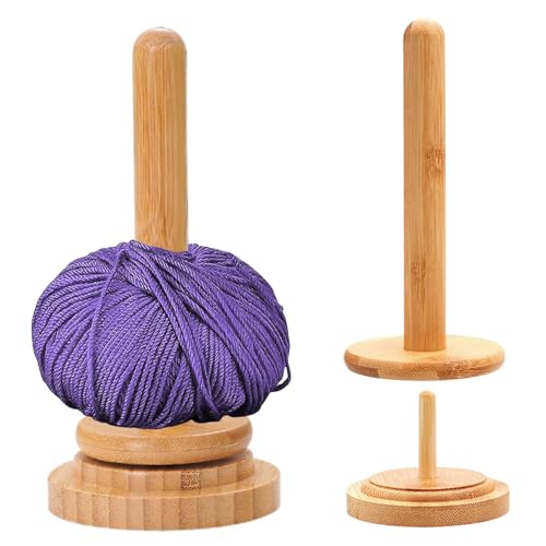 SXTDKMJ 2 Stück Wollabwickler aus Holz, Garnhalter Wolle Runder...