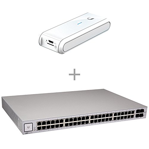 Ubiquiti UC-CK Unifi Cloud Key - Remote Control Device (1 Item) Bundle with Ubiquiti US-48 Unifi Switch 48 Managed gigabit Switch with SFP+ (1 Item)