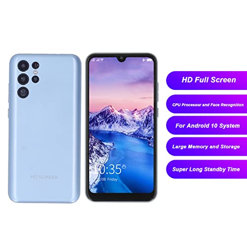 Ashata Unlocked Smartphone,6.26 Inch For Android 10 Hd Full Screen Cell Phone,Ram 4Gb Rom 64Gb Smart Phone With Facial Recognition (Light Blue) #TOP1