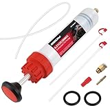 200CC Automotive Fluid Extractor Syringe Pump with Long Hose and Extension Tubes, Oil Extractor Fluid Pump Oil Evacuator and Dispenser Pump for Engine Oil, ATF, Coolant, Brake & Power Steering Fluids