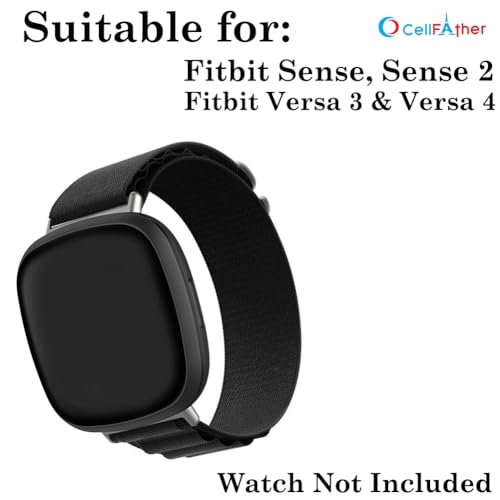 Image of CellFAther Soft Nylon Band Straps Compatible with Fitbit Sense /Fitbit Versa 3,Replacement Wristbands for Women Men