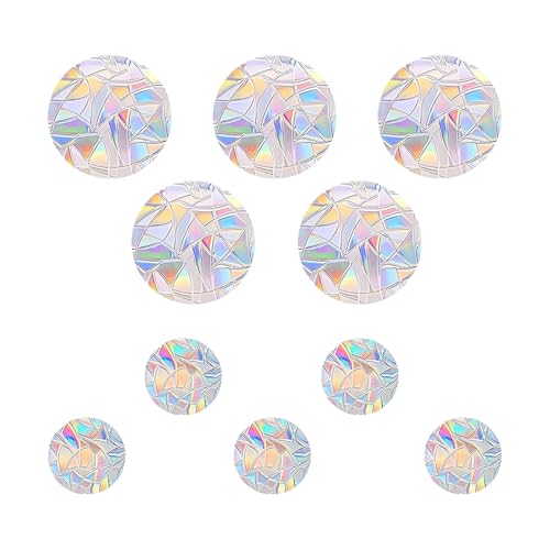 10 Stück Suncatcher Sticker,Prisma Fensteraufkleber,Regenbogen Fensterfolie Folie Fenster,Fenstersticker Vogelschutz Aufkleber für Kristall Unsichtbar Window Rainbow Fensterbilder Glasscheiben Deko