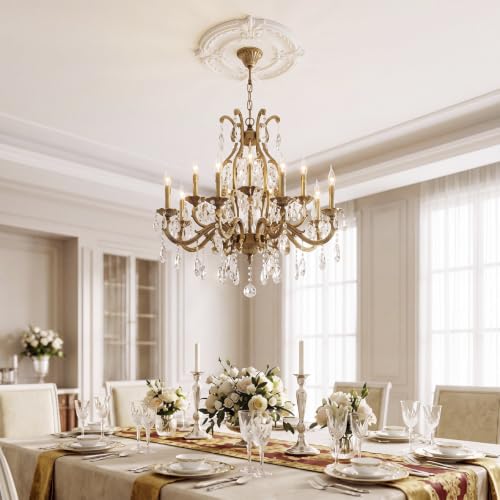 Image of 2pcs Ceiling Medallion for Light Fixtures Chandeliers,White,Delicate | Molded PU Ceiling Decor, Lightweight Decorative Trim, for Ceiling Fan, Chandelier and Indoor Lighting Fixture Home Renovation