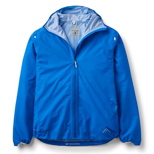 Rab Men's Phantom Jacket - Ultralight Waterproof Breathable Coat for Trail Running & Hiking - Maya Blue - X-Large
