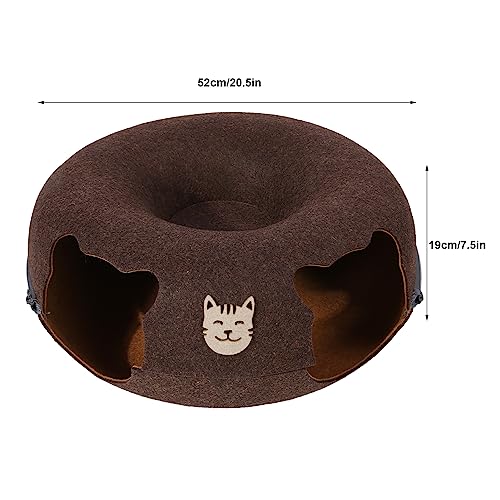 Cama de Túnel para Animais de Estimação, 2 Furos Removíveis, Duráveis, Laváveis, de Feltro, Forma de