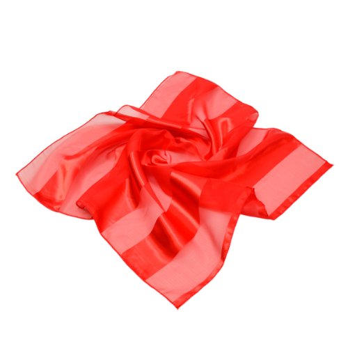 TrendsBlue Premium Silk Feel Striped Satin Square Scarf 21