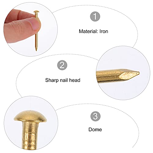 Clavos de cobre para sujeción de muebles, cabeza redonda, paquete de 1, accesorios para pared pequeños miniatura 4