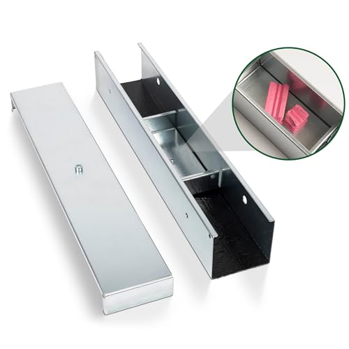 Gardigo Rattenköderbox aus Metall | Köderbox für Rattenköder Rattengift | Hergestellt in sozialer Einrichtung in Deutschland | Professionelle Rattenköderstation für Haus Garten Industrie