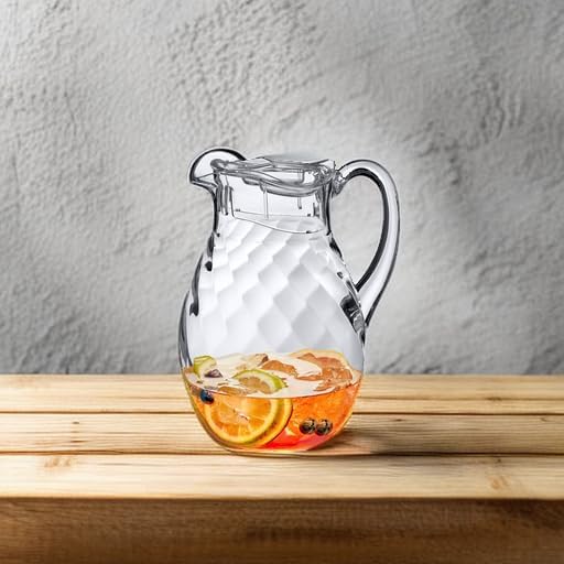 Amazing Abby - Bubbly Whirly - Plastic Pitcher (64 oz, 2 Quart), Clear Water Pitcher with Lid, Fridge Jug, BPA-Free, Shatter-Proof, Great for Iced Tea, Sangria, Lemonade, Juice, Milk, and More - Image 5