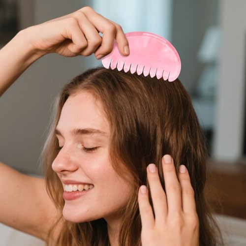 Peine Gua Sha de Cuarzo Rosa para Masajes miniatura 4