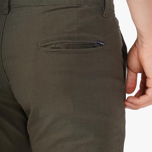 Image of Men's Regular Fit Linen Trousers | Slim Fit Lightweight Casual Pants | Stylish Dress Pants for Office or Travel | Premium Luxury Linen Trouser Pant with Breathable Comfort