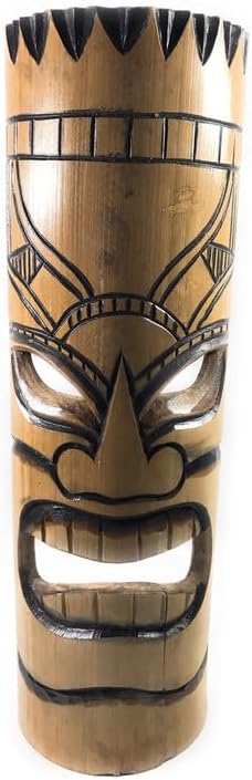 Love bamboo Tiki Mask 20" - Burnt Finish | #dpt509550