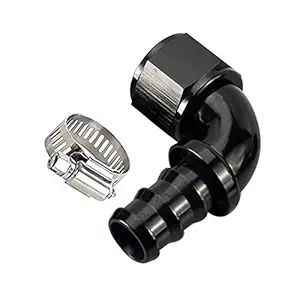 Black Aluminum 90 Degree -10AN AN10 Swivel Female to barb 5/8