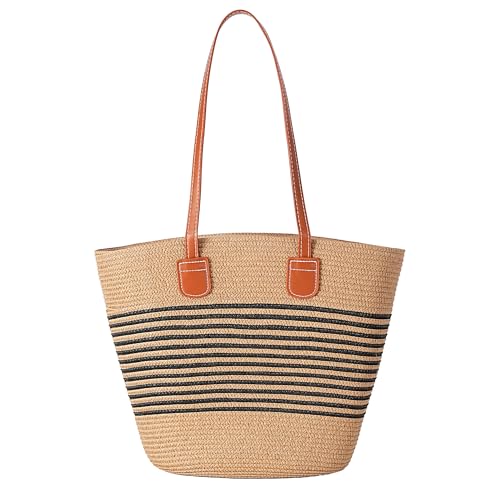 Bolso de playa tejido de verano para mujer miniatura 1