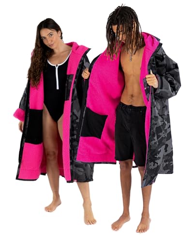 Image of Dryrobe Advance Long Sleeve Swim Parka Change Robe - Stay Warm and Dry - Waterproof Oversized - Swimming /Surfing /OCR Events