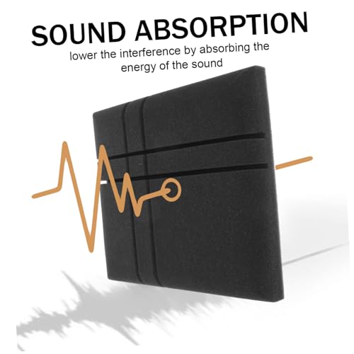 VANZACK 4pcs Paneles Acústicos A Prueba de Fuego Aislantes de Sonido Auto-adheribles Almohadillas Absorbentes de Sonido para Estudios Oficinas y Uso en Casa miniatura 3