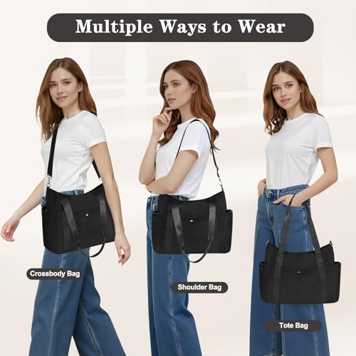 Image of Geestock Tote Bag for Women, Lightweight Large Work Tote Bag, Nurse Handbag Multi-pocket Shoulder Crossbody Tote Bags