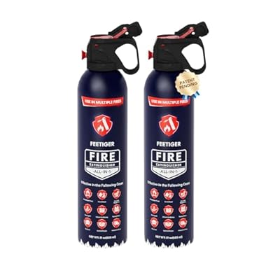 Feetiger All-in-1 Fire Extinguisher for Home, Kitchen, Car, Garage, RV, Truck, Boat, Camping, Fire Spray that Tackles Multiple Types of Fire, 2pack