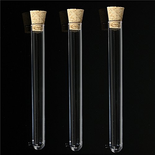 VIDOO 10/30Pcs 150 X 16Mm 20Ml Transparente Pp Reagenzgläser Mit Kork Stopper- 30Pcs