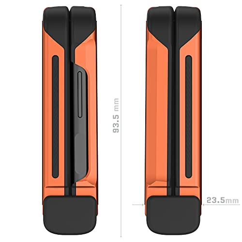 Coque Galaxy Z Flip 4 Ghostek en métal et tissu orange chic