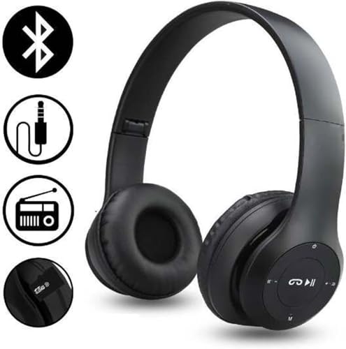 Image of Best Ultra Headphone with AUX & Bluetooth Support Bluetooth & Wired Headset (Black, On the Ear)