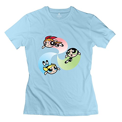 YHYT Women's Tee-shirts The Powerpuff Girls Crew Neck S