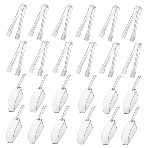 Recopilación de Pinzas y cucharas para servir - 5 favoritos. 46 THJOPOKEEL 10 Pinzas de Plástico para Servir y 10 Cucharas para Hielo, Mini Pinzas de Cocina, Pinzas de Hielo para Cocina Transparente, Mini Cuchara para Servir en mesa de dulces