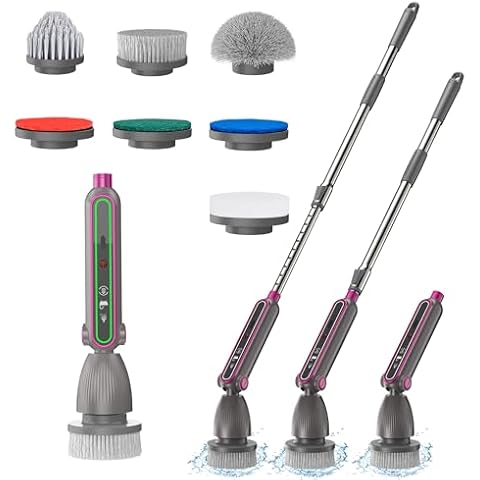 Cordless Electric Spin Scrubber with Adjustable Features Cover