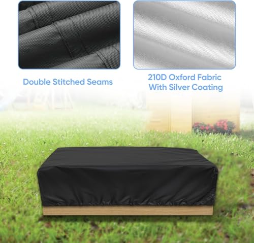 NEVERLAND Sandkasten Abdeckplane 155 * 155 * 20cm Sandkasten Abdeckung Plane Sandkastenplane Abdeckung für Sandkasten Staubdichte Sandkasten Abdeckung Spielzeug Sandkasten Abdeckung