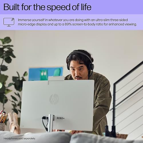 Image of HP 21.5 inch FHD All-in-One Desktop PC | 32GB RAM | 2TB SSD | Intel Dual-Core Processor | Wired Mouse and Keyboard | Type-C | RJ-45 | Windows 11 Home