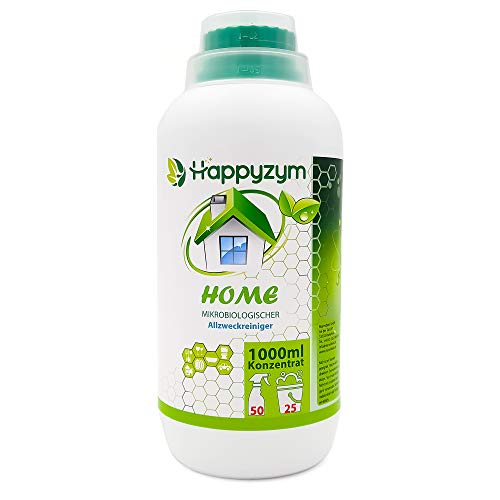 Happyzym Home Unversalreiniger mit natürlichen Mikroorganismen und Enzymen - 1 Liter Konzentrat | Gegen Schmutz - Flecken und Gerüche im Haushalt Cover