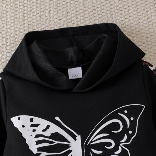 Image of Girls Clothes Fall Winter Toddler Outfits Leopard-print Hoodie Sweatshirt + Sweatpants 2 Piece Set 4-12 Years