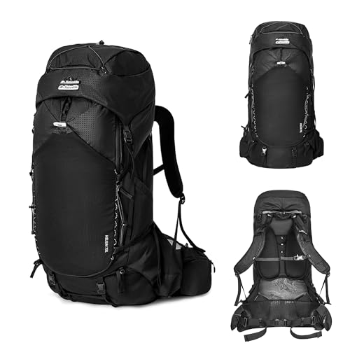 Naturehike 登山リュック 70L大容量 圧力分散 U型大開口 30mm厚さベルト 長さを自由に調節 分類収納 人間工学設計 異なる体型に対応 防雨リュックカバー付き コンパクト 快適 滑り止め 通気 メッシュショルダー 多機能なサイトポケット 取り外せるトップポケット メンズ バックパック 登山バッグ 徒歩 アウトドア キャンプ ハイキングバッグ (Lサイズ(45.5-53cm))