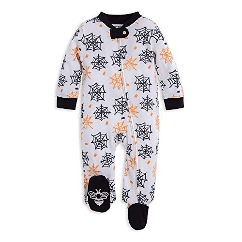 Image of Burt's Bees Baby unisex-baby Sleep & Play, Organic One-piece Romper-jumpsuit Pj, Zip Front Footed Pajama