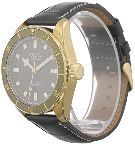 Gevril 48605.1 Men's Yorkville Swiss Automatic Watch, Genuine Leather Strap with Tang Buckle4