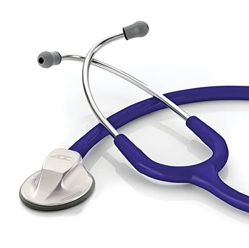 ADC Adscope 615 Platinum Professional Clinician Stethoscope with Tunable AFD Technology, 30.5 inch Length, Indigo