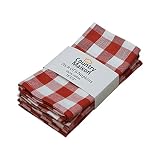 Country Maison Cloth Napkins | Pack of 6 Dinner Napkins | 18”X18” | 100% Cotton Table Napkins | Buff