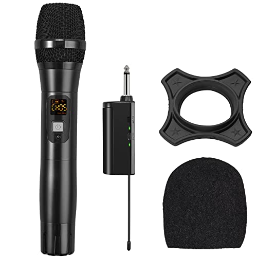 LiNKFOR Sistema de Micrófono Inalámbrico UHF 30 Canales Micrófono Dinámico Portátil con...