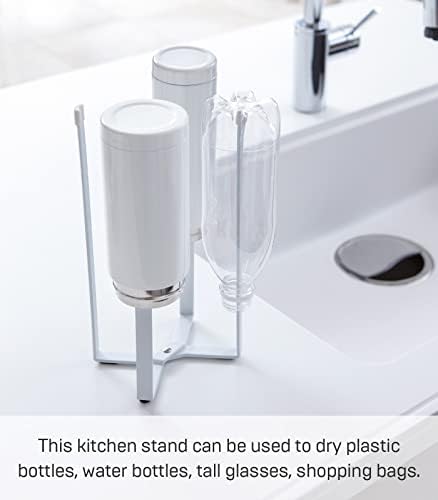 YAMAZAKI dwelling 6784 Kitchen Multi Eco Stand-Multifunctional Plastic Bag Holder, One Measurement, White 3