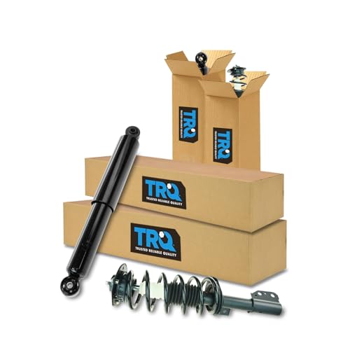 Image of TRQ Front and Rear Complete Strut Assembly & Shock Absorber Kit Complete Strut & Coil Spring Assembly Compatible with 2005-2006 Chevrolet Equinox 2006 Pontiac Torrent