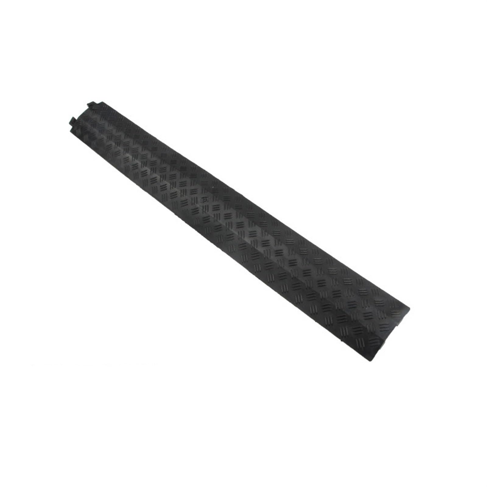 Protector De Cable De Suelo Pequeño Negro De 1 Pieza, Rampa De Velocidad De Goma De 1 Canal para Oficina, Almacén Y Exteriores..Black2-1 Channel