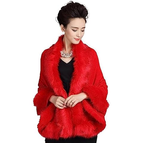 Obosoyo Women's Pashmina Shawl Cloak Cape Shawls and Wraps for Evening Dresses Shawl Wrap Cape Bridal Wedding Party Winter Cover