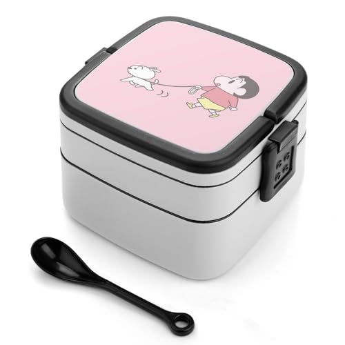 クレヨンしんちゃん 弁当箱 ランチボックス 二段 抗菌 お弁当箱 べんとう箱 大容量 おべんとう箱 ふわっと盛れる おべんとう箱 スプーン付き 女性用 男性用 子供用 保温弁当箱 ランチボックス