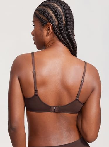 Image of DOBREVA Women's Balconette Sexy Unlined Bra Lace Push Up Plus Size Bras See Through Underwire